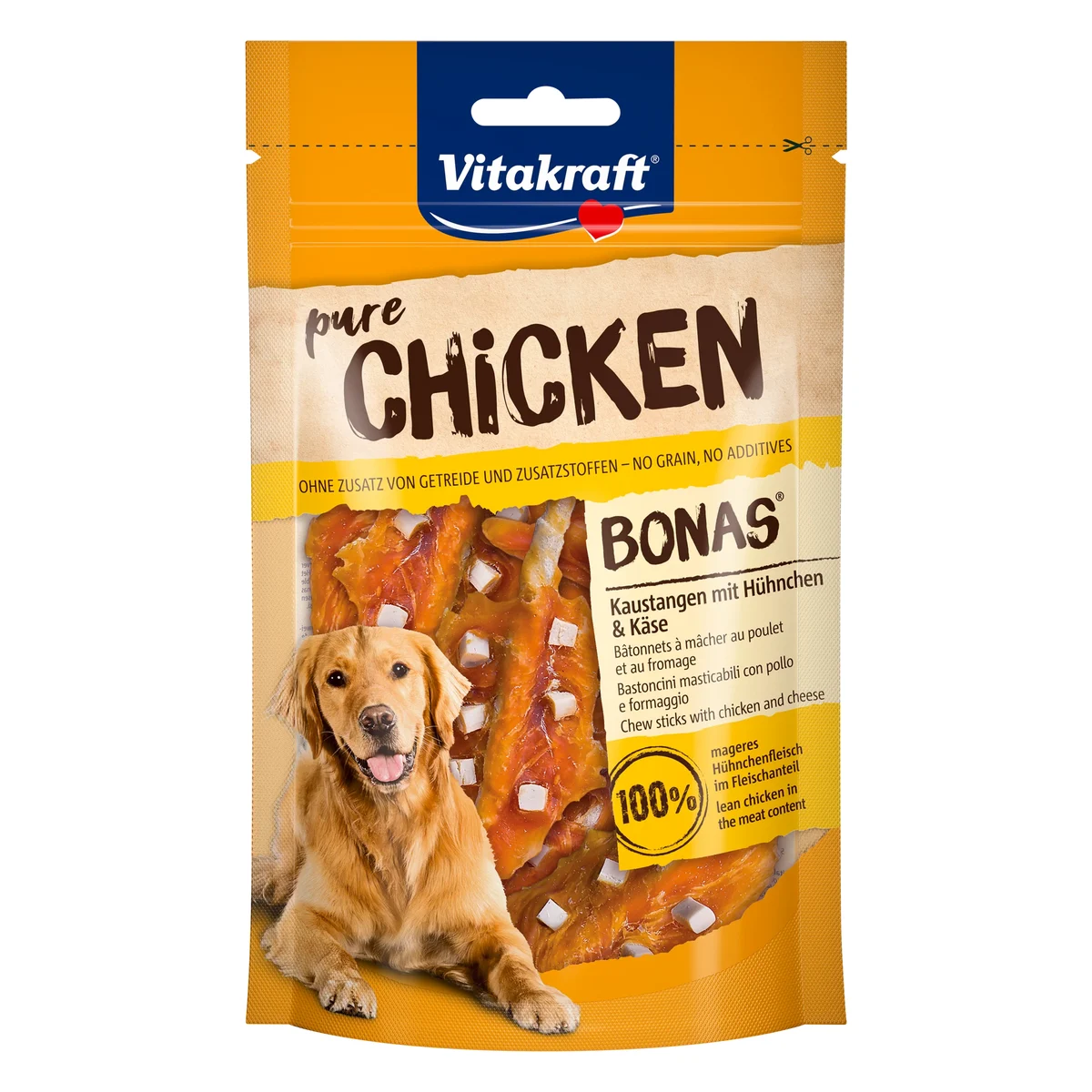 Vitakraft Bonas Chicken Sticks with Cheese Dog Treat, 80g