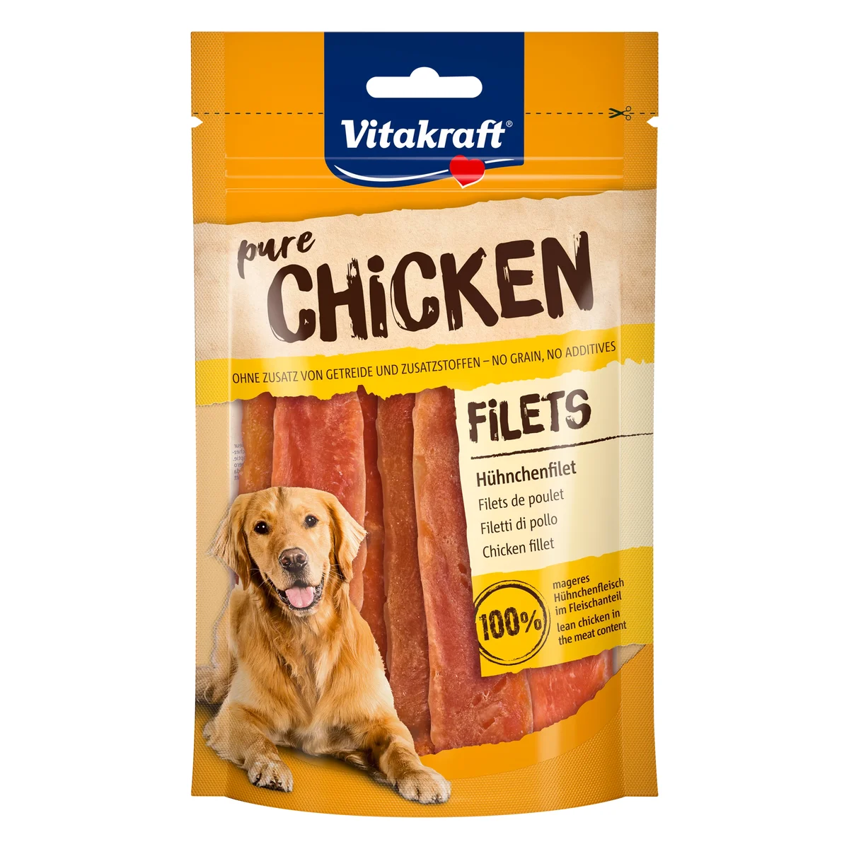 Vitakraft Pure Chicken Fillets Dog Treat, 80g