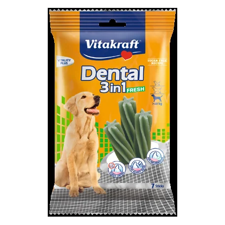 Vitakraft Dental 3in1 Medium Dog Chews, 7 Pieces