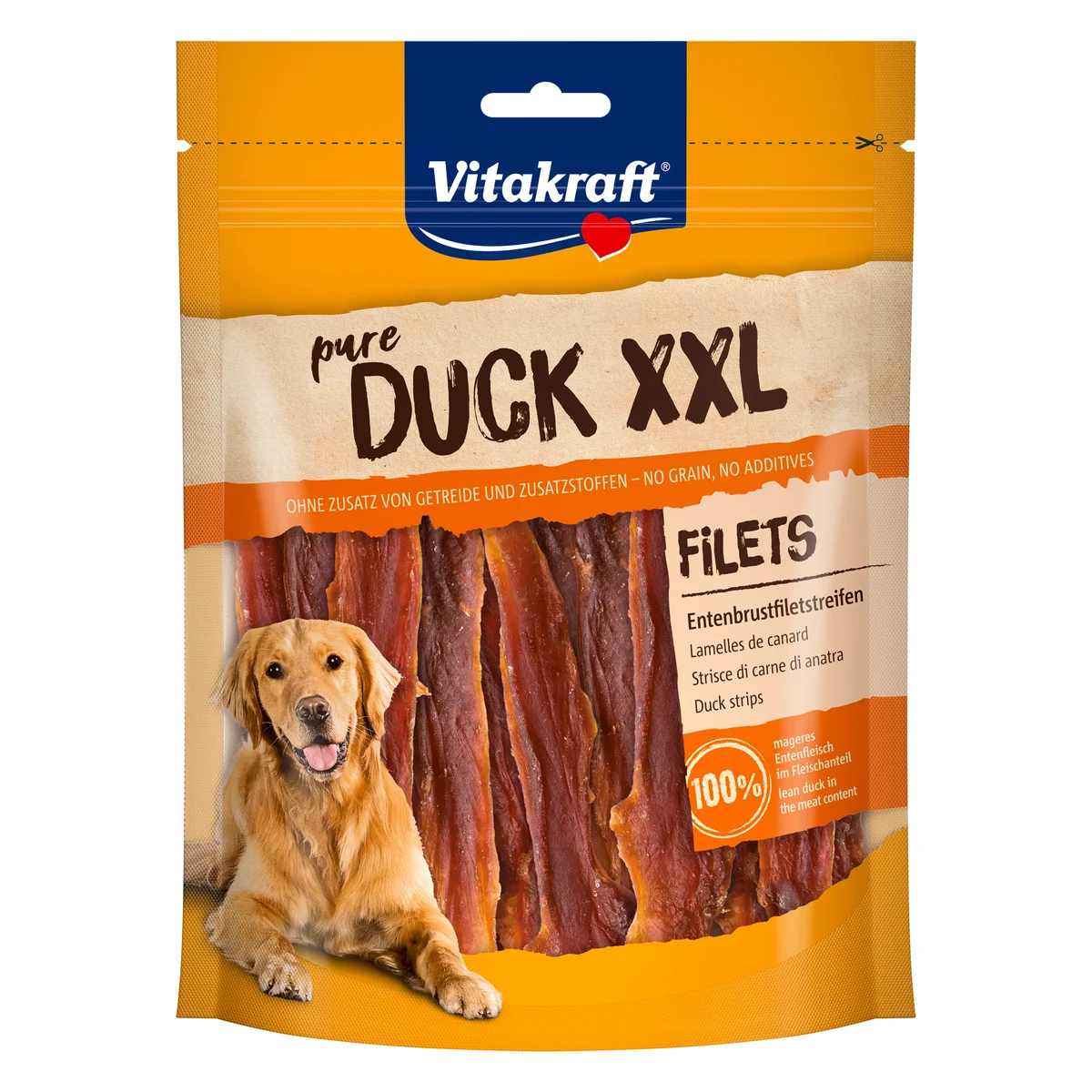Vitakraft Pure Duck Fillets XXL Dog Treat, 250g