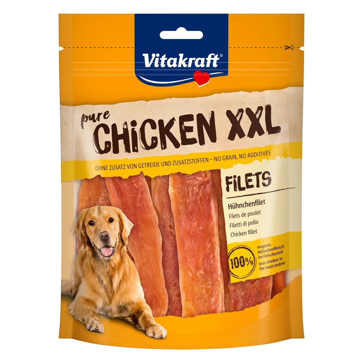 Vitakraft Pure Chicken Fillets XXL Dog Treat, 250g