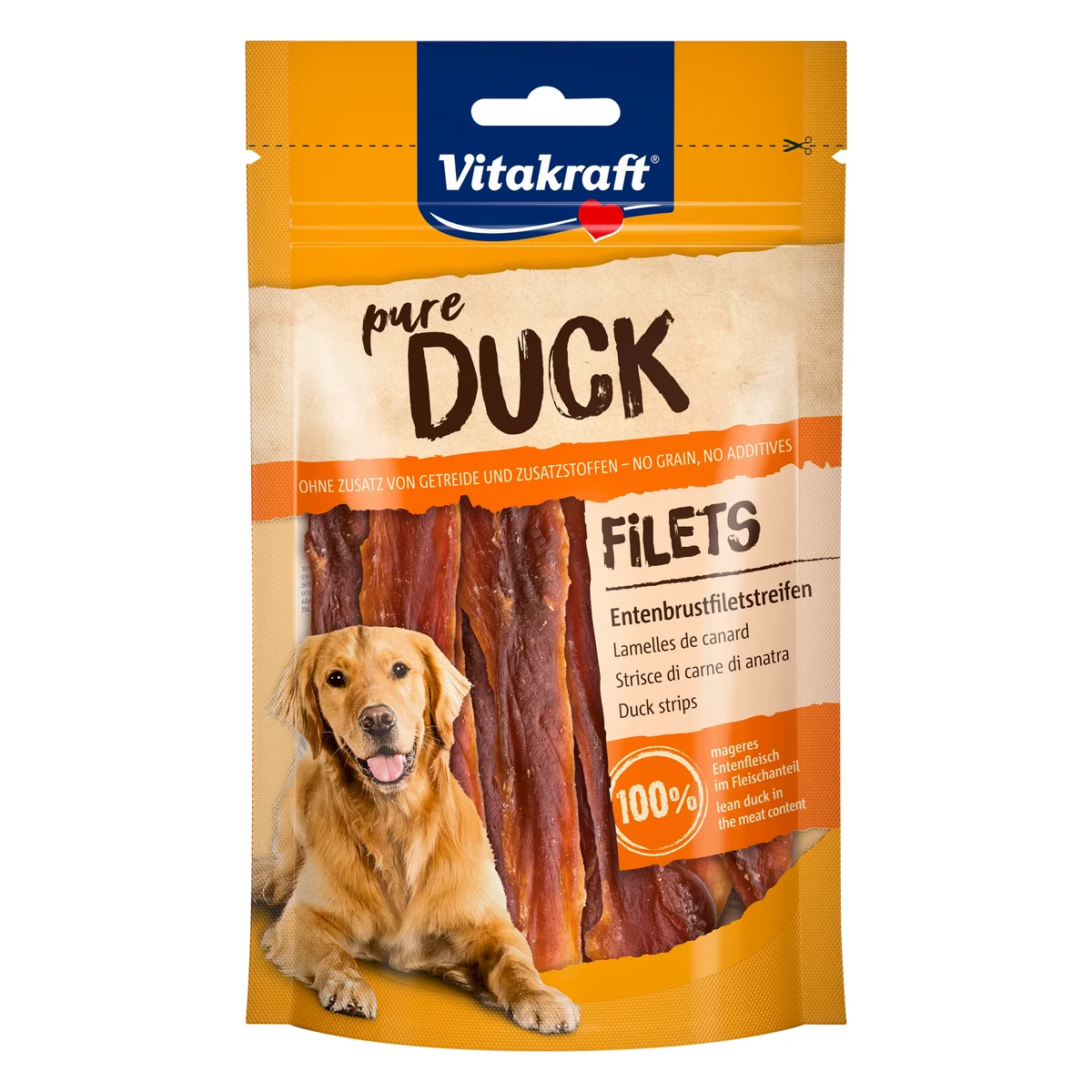 Vitakraft Pure Duck Fillets Dog Treat, 80g