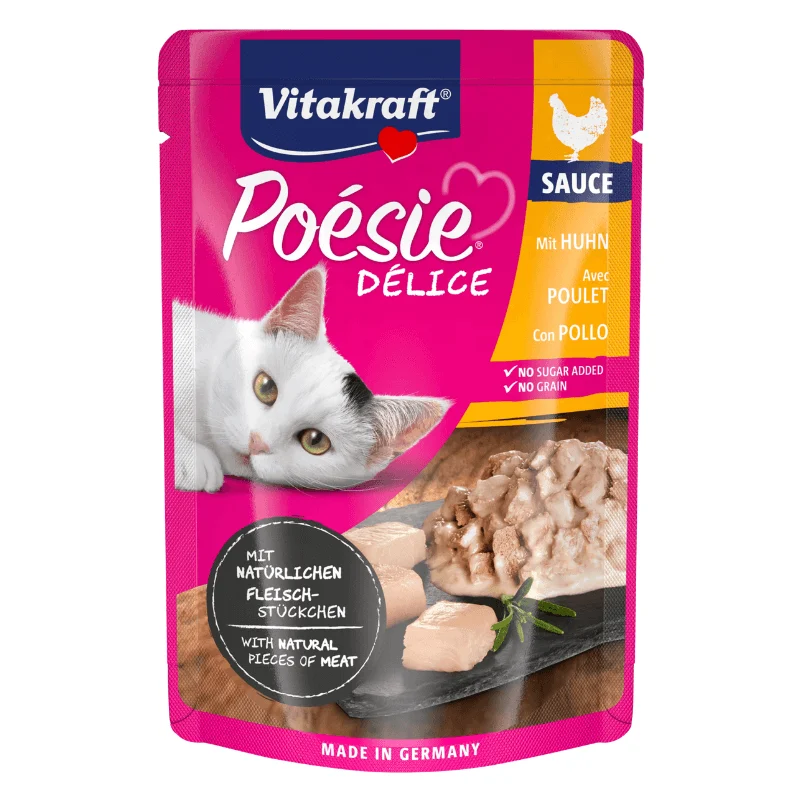 Vitakraft Poésie DéliSauce Chicken Fillet Wet Cat Food, 85g