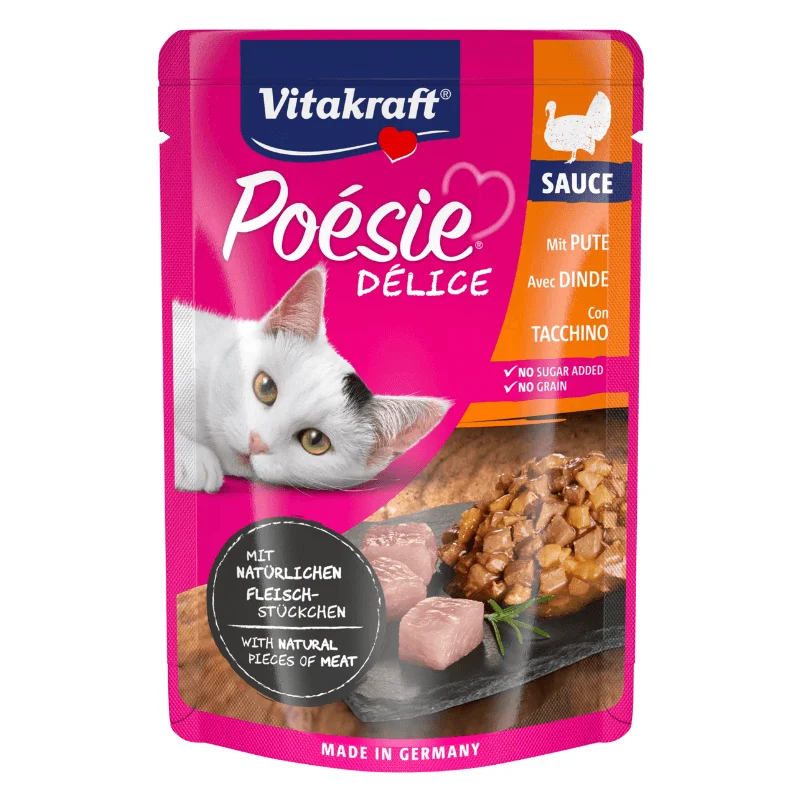 Vitakraft Poésie DéliSauce Turkey Breast Wet Cat Food, 85g