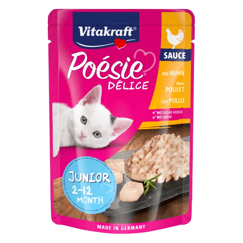 Vitakraft Poésie DéliSauce Junior Chicken Wet Kitten Food, 85g