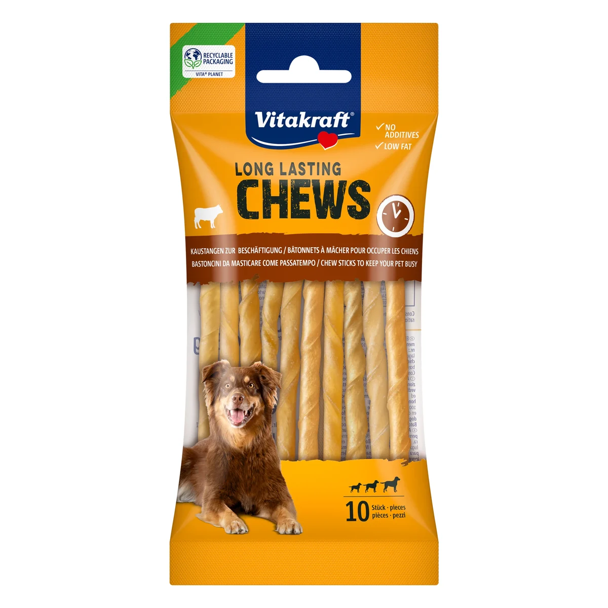 Vitakraft Chews Intens Twisted Chew Bones 12.5cm, 10 Pieces