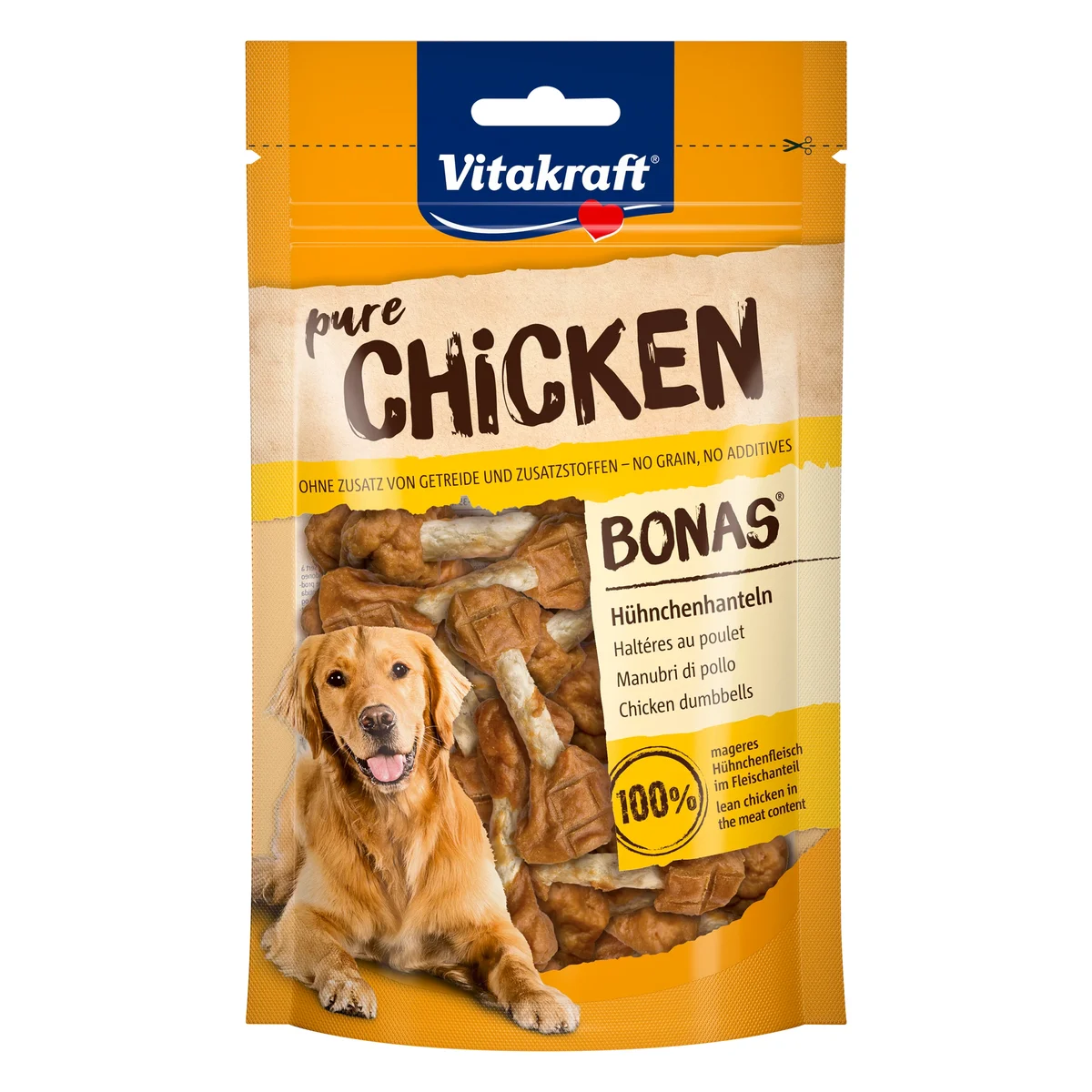 Vitakraft Pure Chicken Dumbbells Dog Treat, 80g