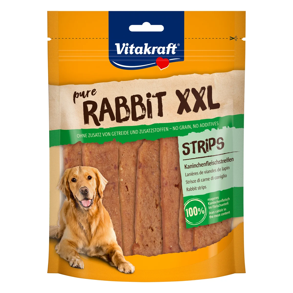 Vitakraft Pure Rabbit Strips XXL Dog Treat, 250g
