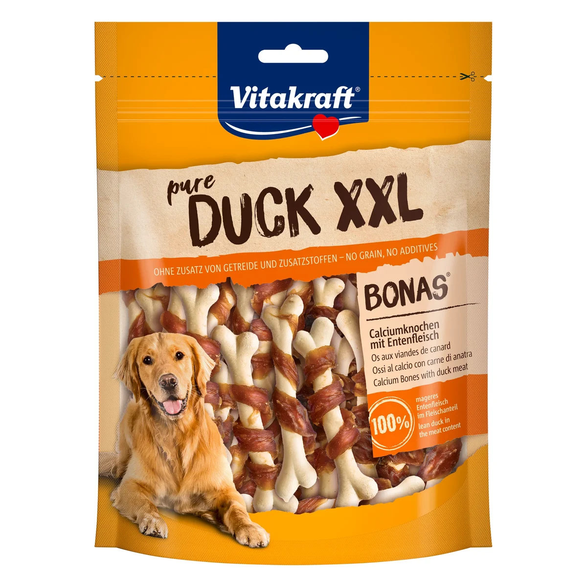 Vitakraft Pure Duck Bonas XXL Dog Treat, 200g