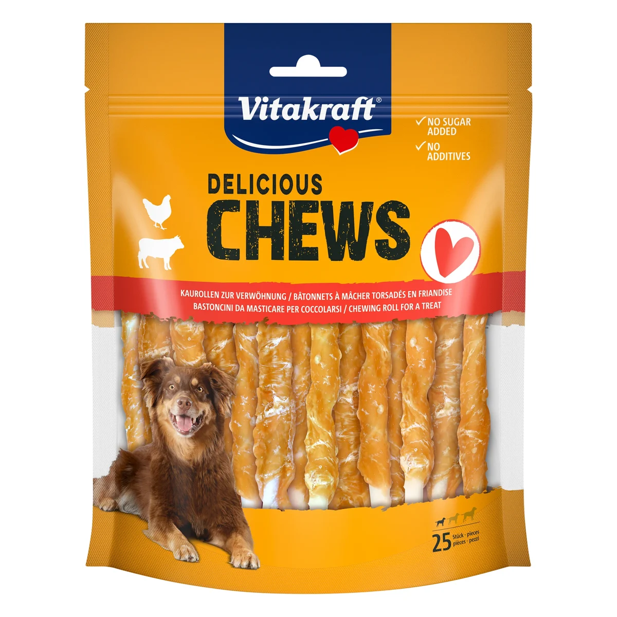 Vitakraft Chews Deli Chicken Chew Rolls, Small, 300g