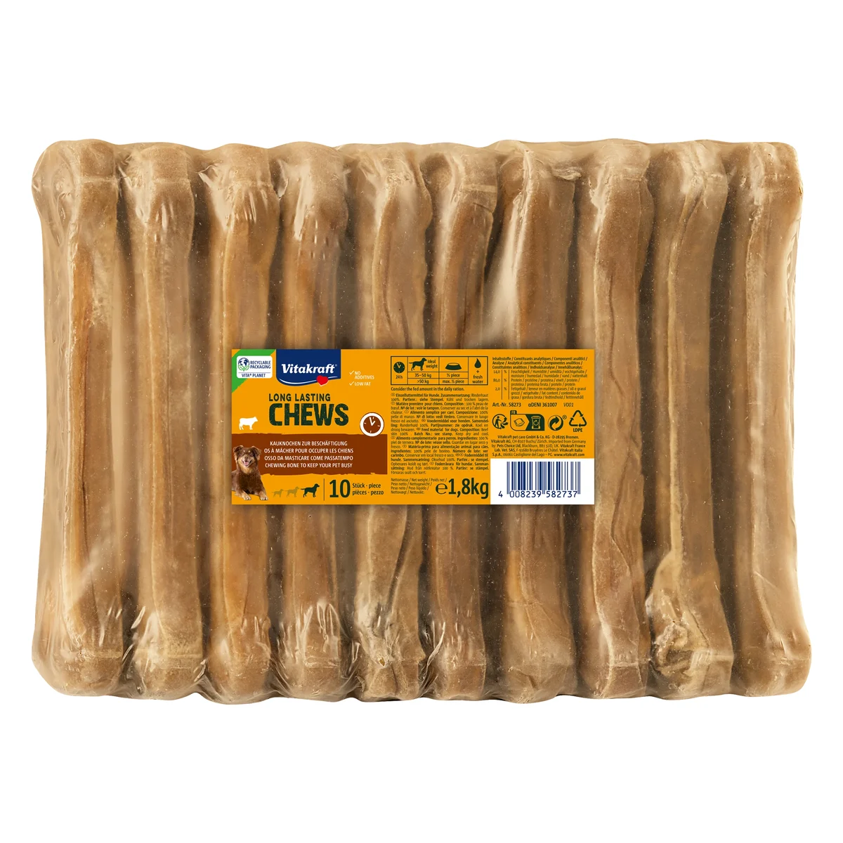 Vitakraft Chews Intens Chew Bones 22cm, 10 Pieces
